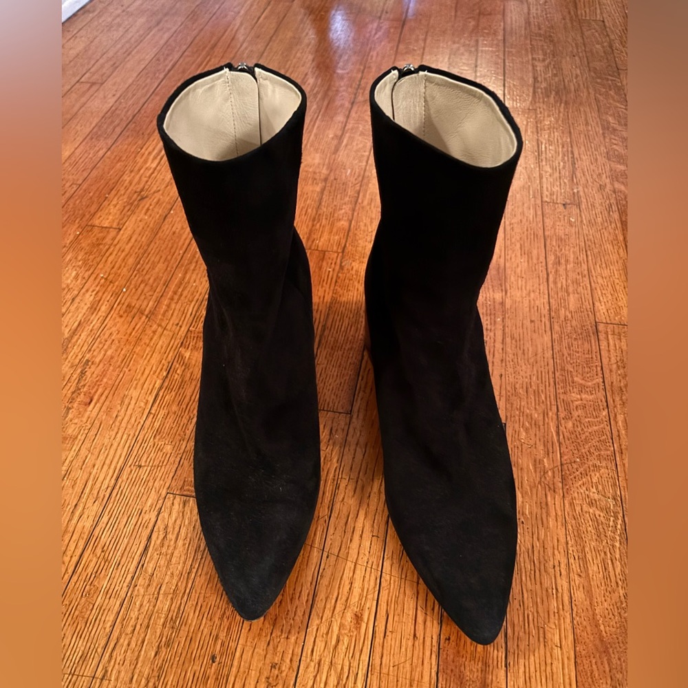 Theory Block Heel Bootie In Suede - image 4